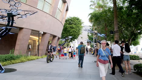 urban art installation in a city plaza