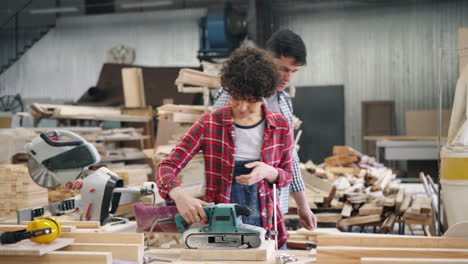 woodworking training in a workshop