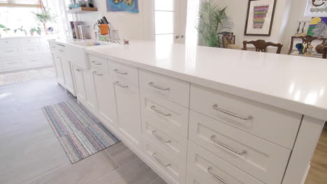 beautiful island in a modern white kitchen