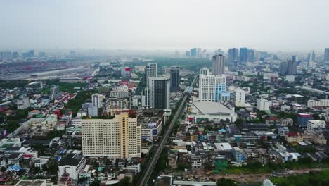 bangkok cityscape aerial view