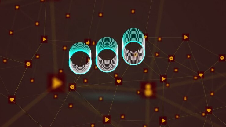 Animation of circles over network of connections