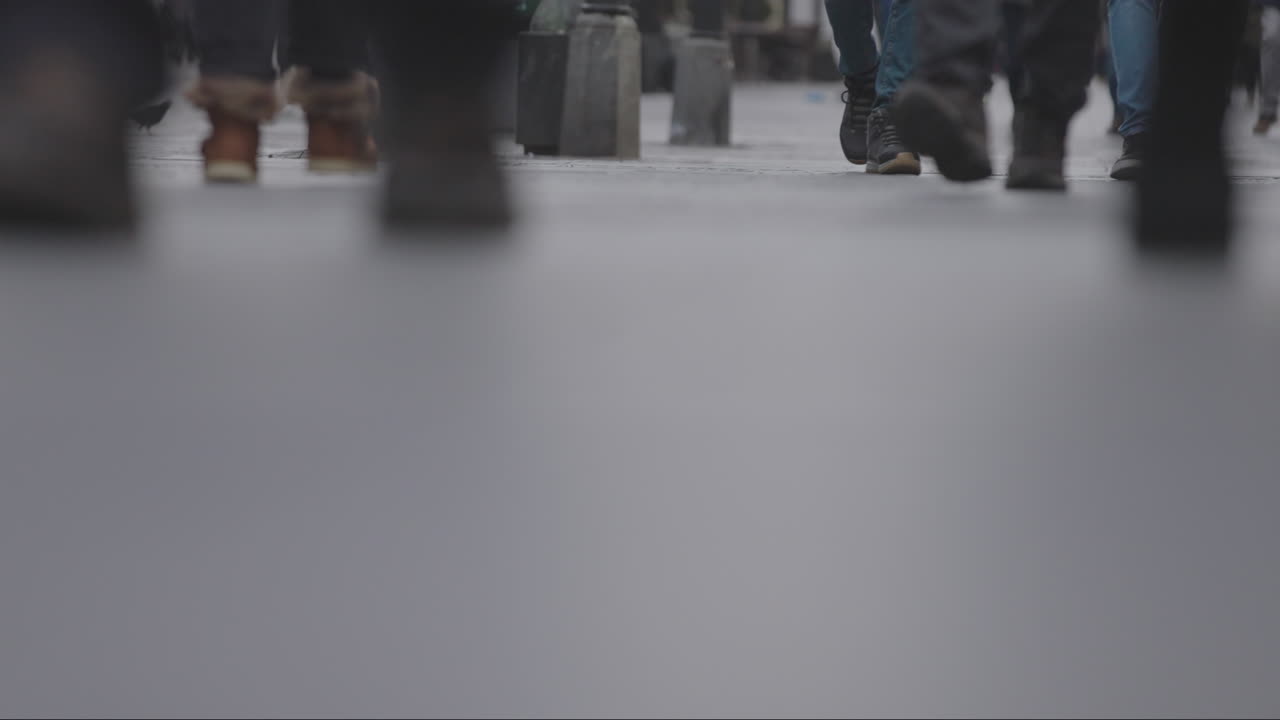 도시 거리에서 는 사람들