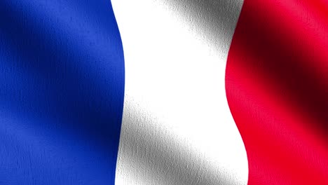 seamless loop 4k vdo. france national flag blowing in the wind isolated. official patriotic abstract design. 3d rendering illustration of waving sign symbol.