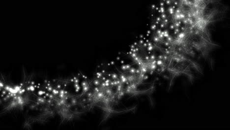 onda de electricidad avanzando diagonalmente a través del cuadro dejando atrás estrellas