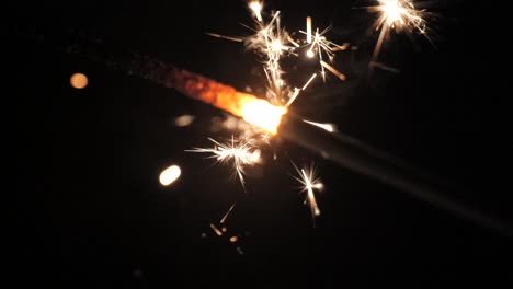 slow motion close up shot of a sparkler burning filmed at 180fps