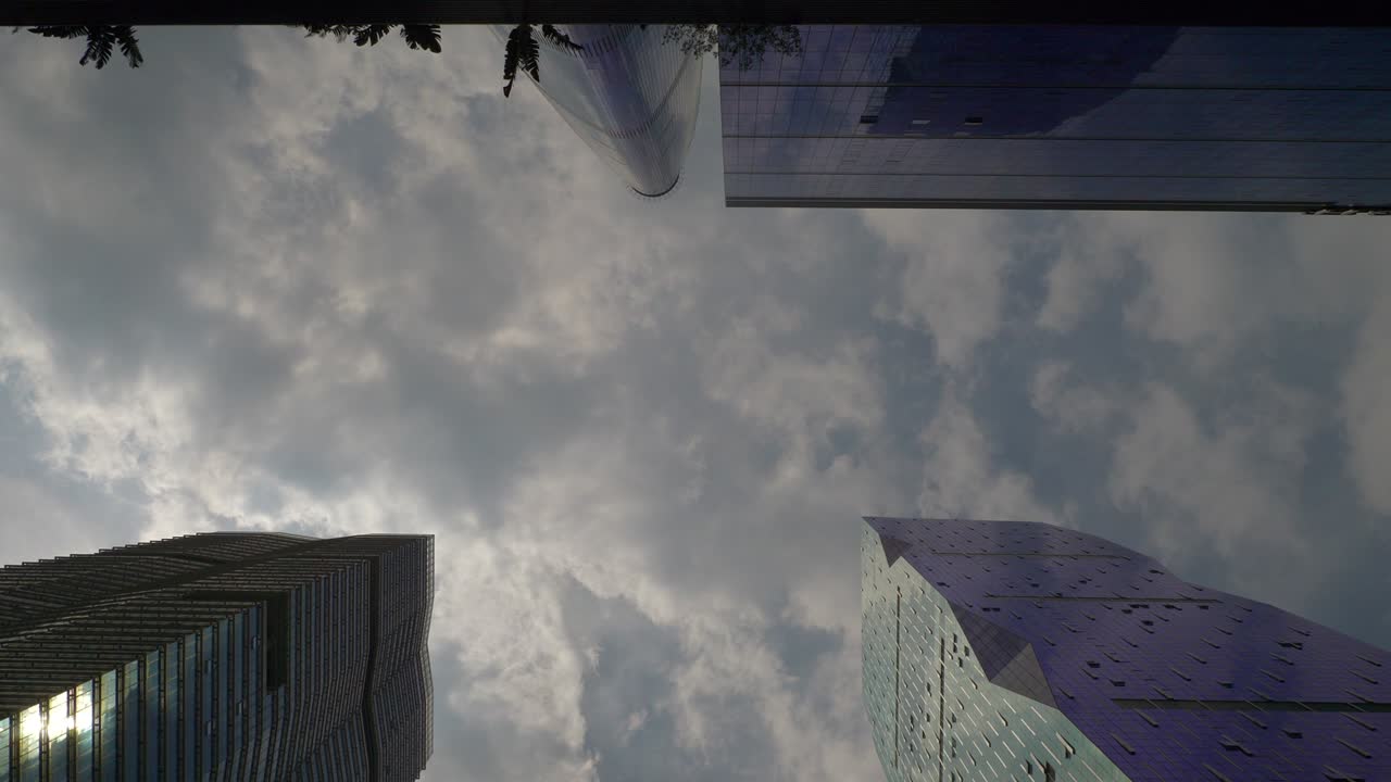 hora del día centro de la ciudad de guangzhou famosos rascacielos panorama 4k china
