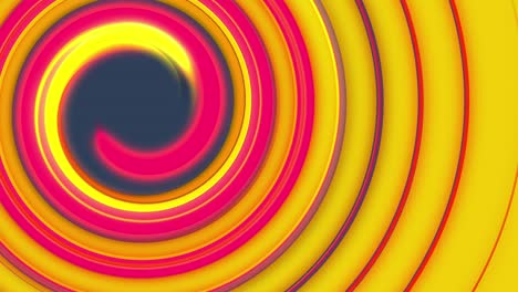 círculo girar colorido rosa azul amarillo púrpura para sus anuncios título de medios. bucle sin costuras. fondo de gradiente de movimiento multicolor.