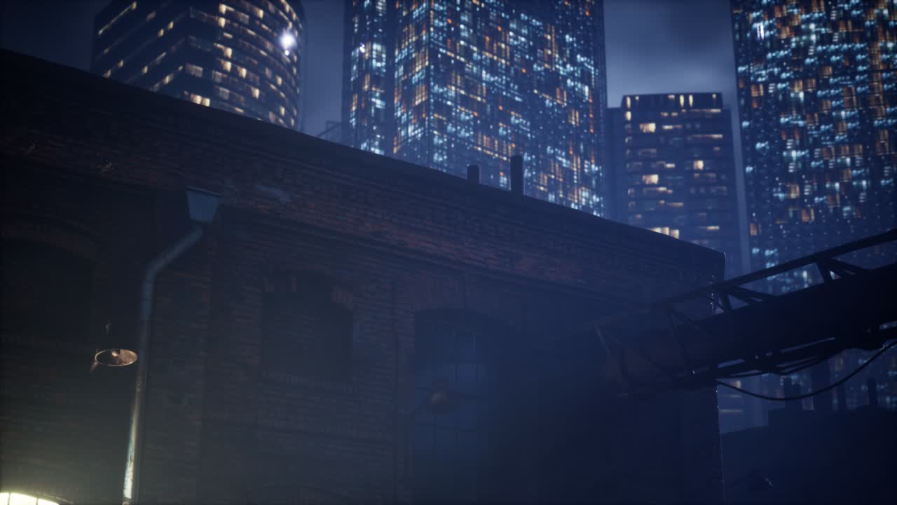 rascacielos de centros de negocios y tuberías de fábricas que contaminan el aire