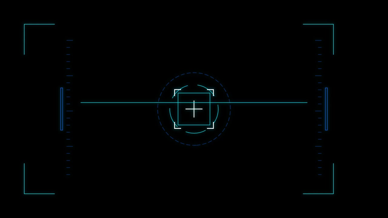 Digital Camera Viewfinder Interface Overlay with Targeting Reticle