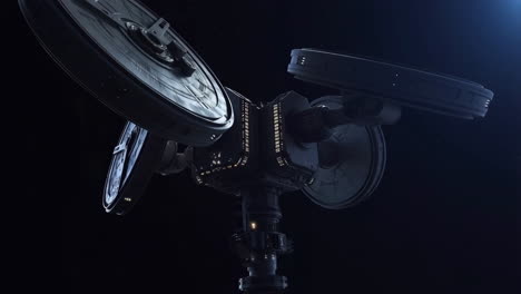 futuristic space station or satellite in orbit