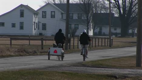 Young-People-On-Bikes-Pull-Two-Very-Young-Kids-In-A-Child-Carrier