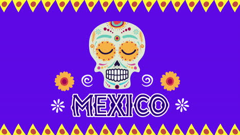 viva mexico animation with skull mask