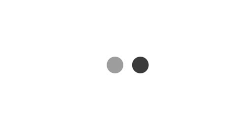 loading dots animation on white background. 4k video loopable preloader