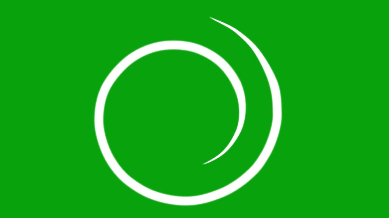 gráficos de movimiento de forma espiral con fondo de pantalla verde