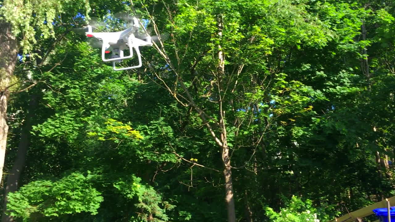 Flying a drone in Boston in the spring time.