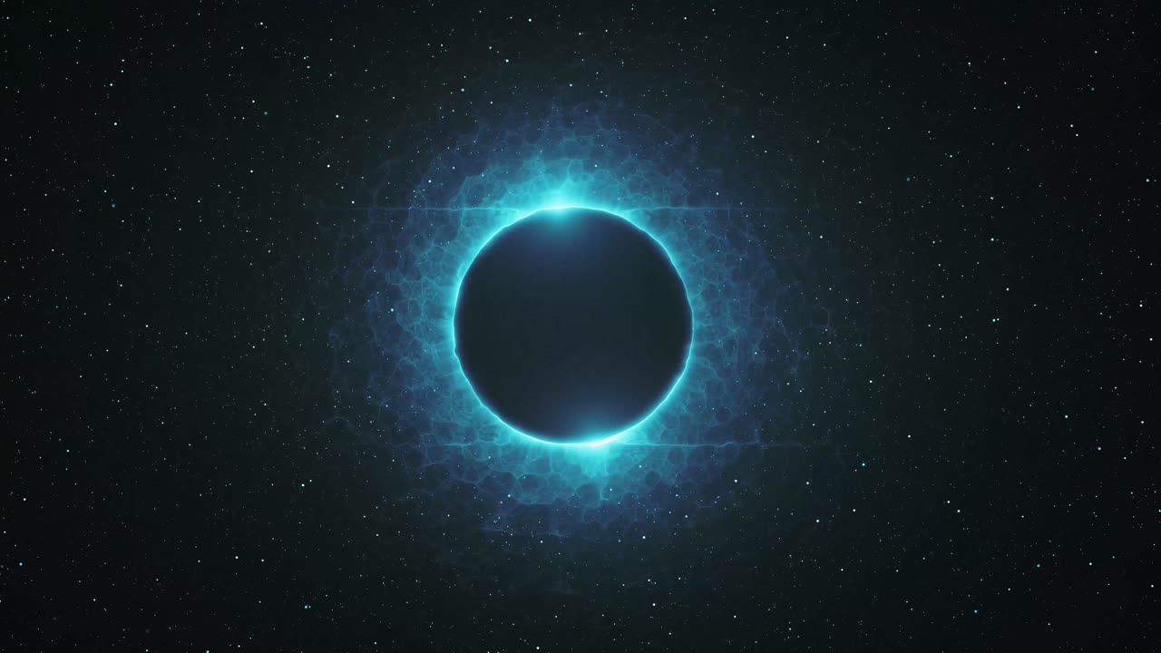 portal mágico sobre fondo negro - animación