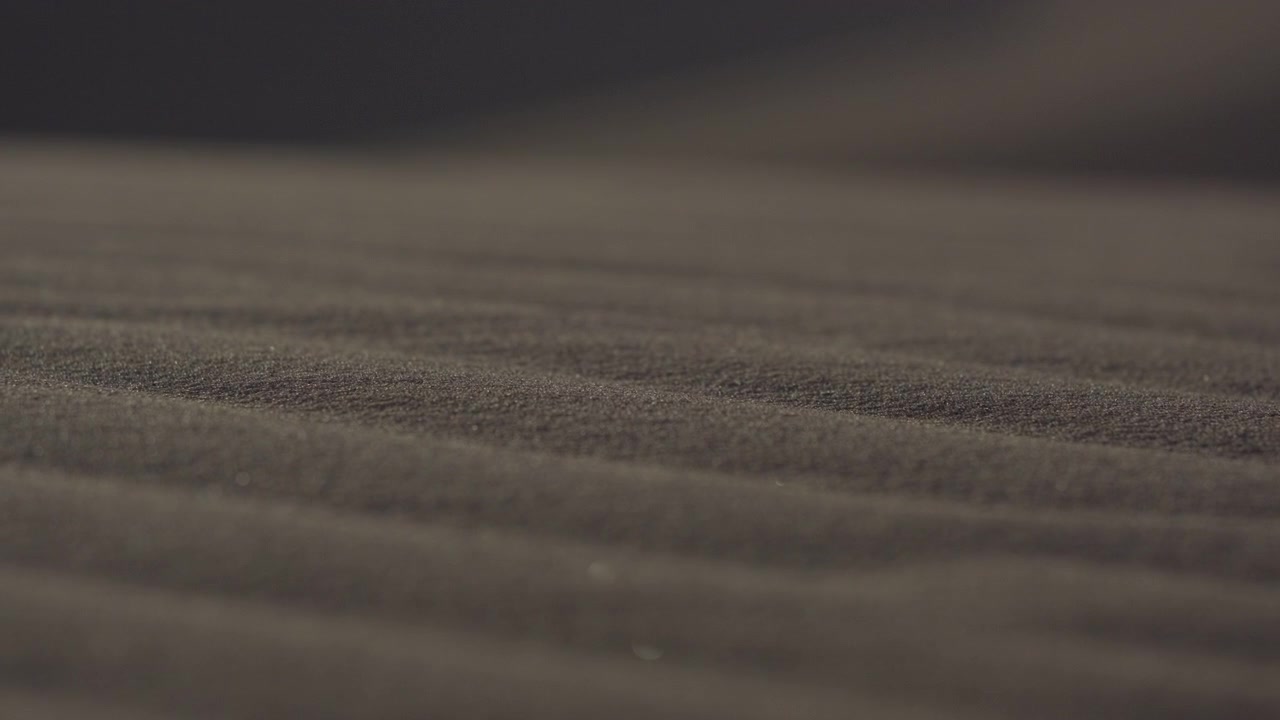 Close-up 4K high-resolution video of flawless sand tracks in the desert.