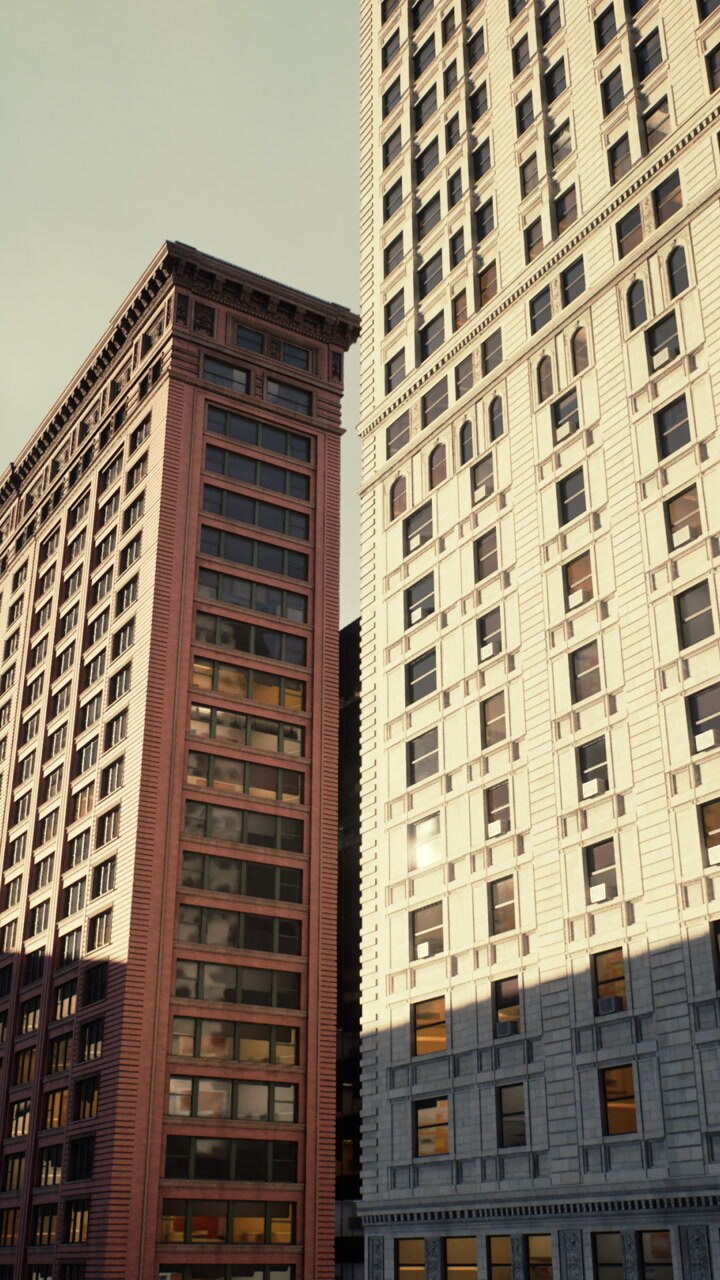 Modern glass and brick tower highlights urban architectural heritage