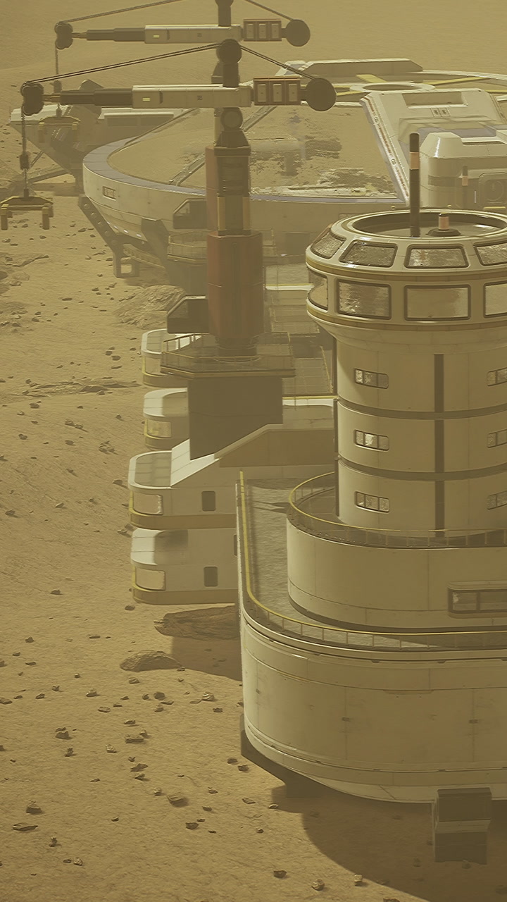 Structures on mars during a dust storm in a future colonization setting