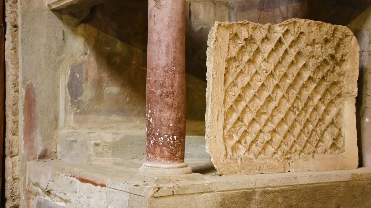 ruinas de la famosa ciudad de pompeya, italia.casa de menandro