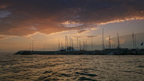 sunset at the harbor
