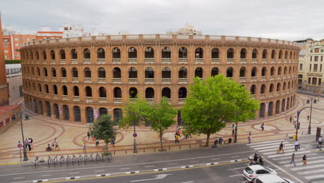 plaza de toros, valencia, spain. timelapse