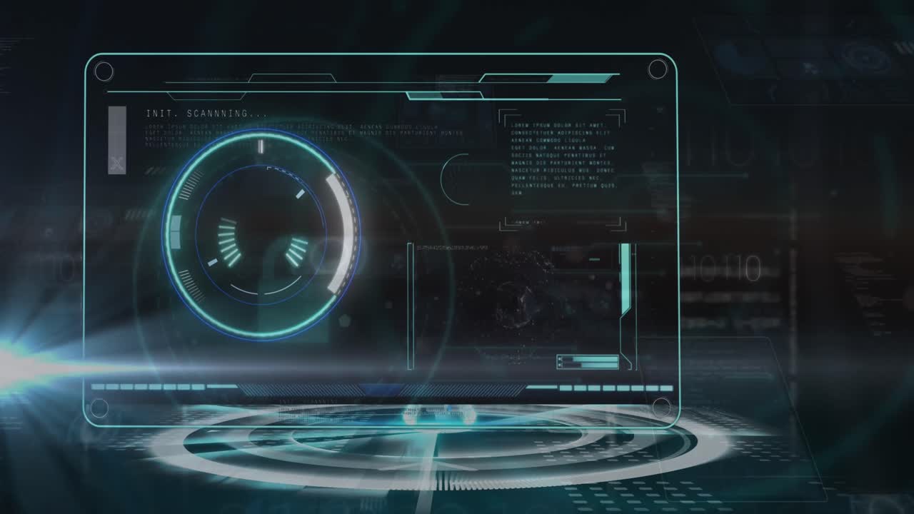 Animation of data processing over scope scanning