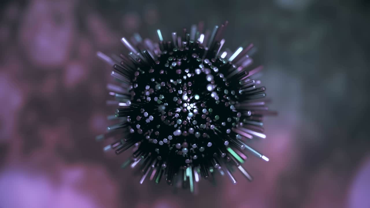 estructura molecular futurista de 4k.