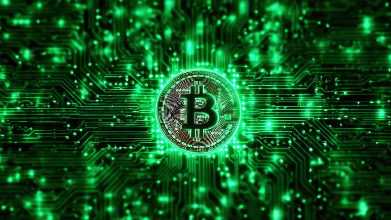 A Glowing Bitcoin on Technological Circuitry: Exploring the Vibrant Intersection of Cryptocurrency and Digital Innovation