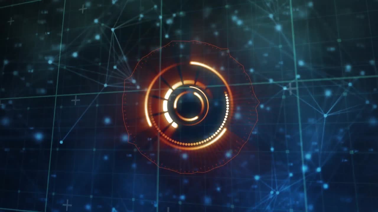 Animation of networks of connections with spinning scope