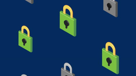 safe secure padlocks pattern animation