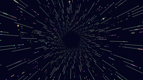 Futuristic-tunnel-in-galaxy-from-dots-and-lines-in-hexagons-from-rainbow-color-1