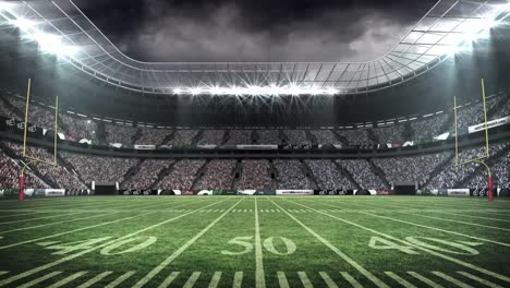 Animation-of-flashes-blinking-over-sports-stadium