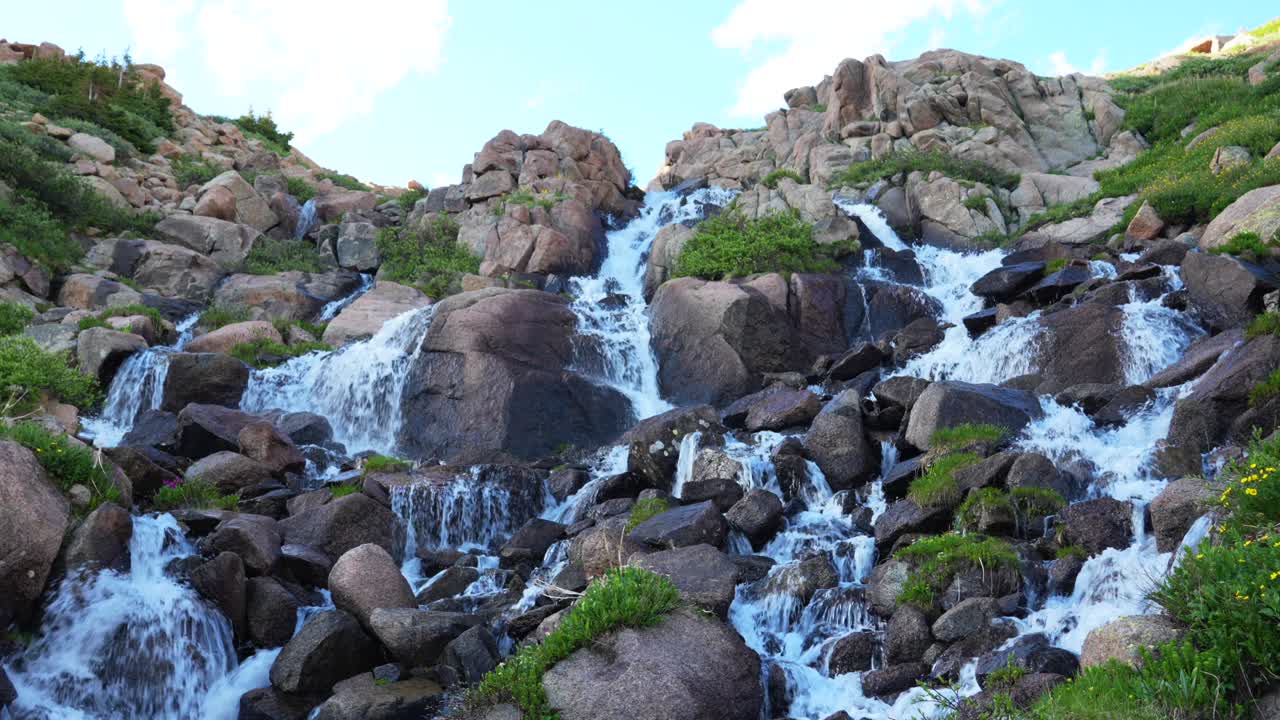 Scenic Waterfall Cascading Over Rocks