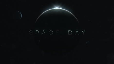 space day with moon planet in galaxy