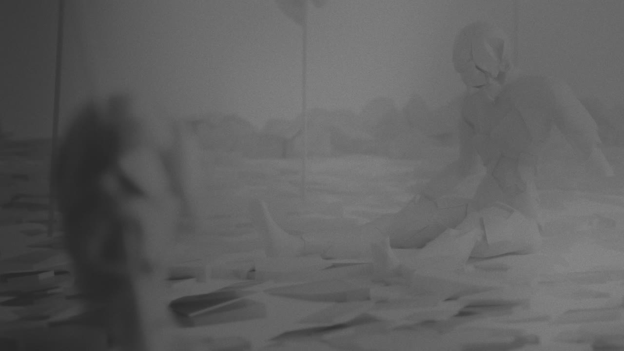 Destroyed andorids on a junkyard in xRay