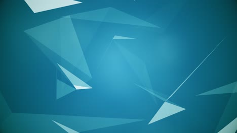 elegante animación de video futurista con triángulos brillantes en cámara lenta