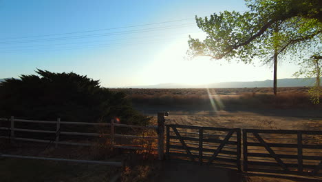 leaving the ranch to explore the mojave desert wilderness - aerial view