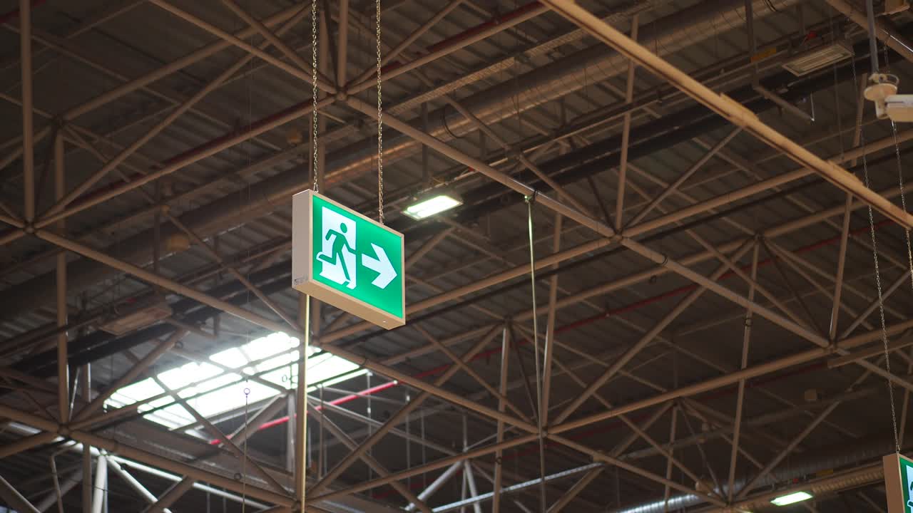 Exit Sign in Building Interior