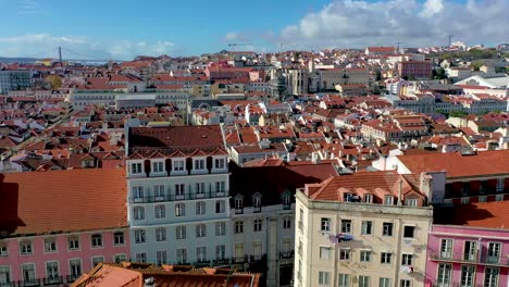 Flying-over-red-roofs-of-Lisbon