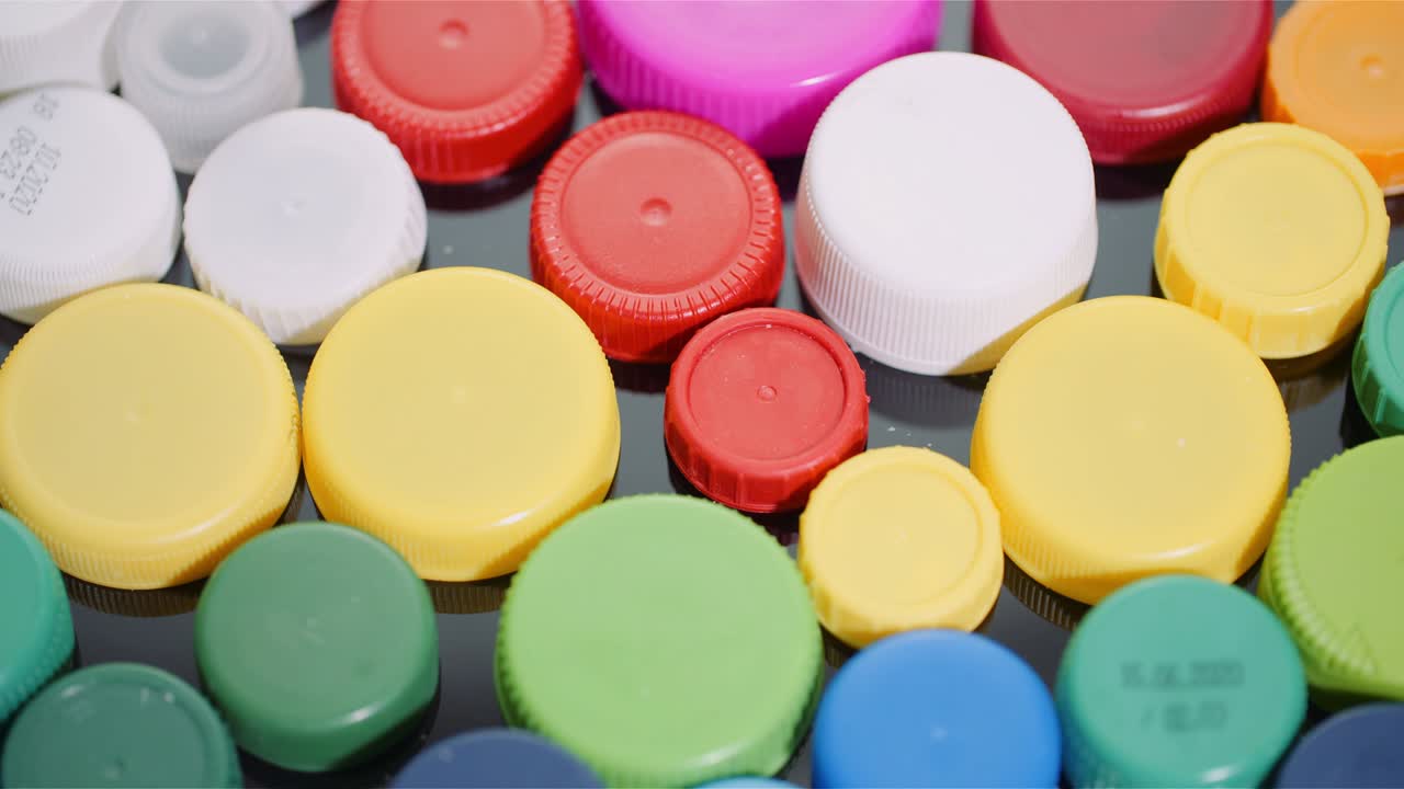 Few Plastic Bottle Caps - Plastic Processing Recycling Industry