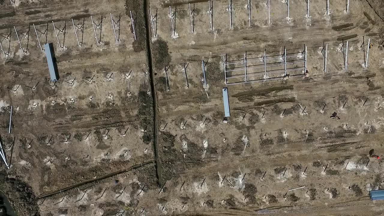 Construction Site for Solar Farm or Greenhouse