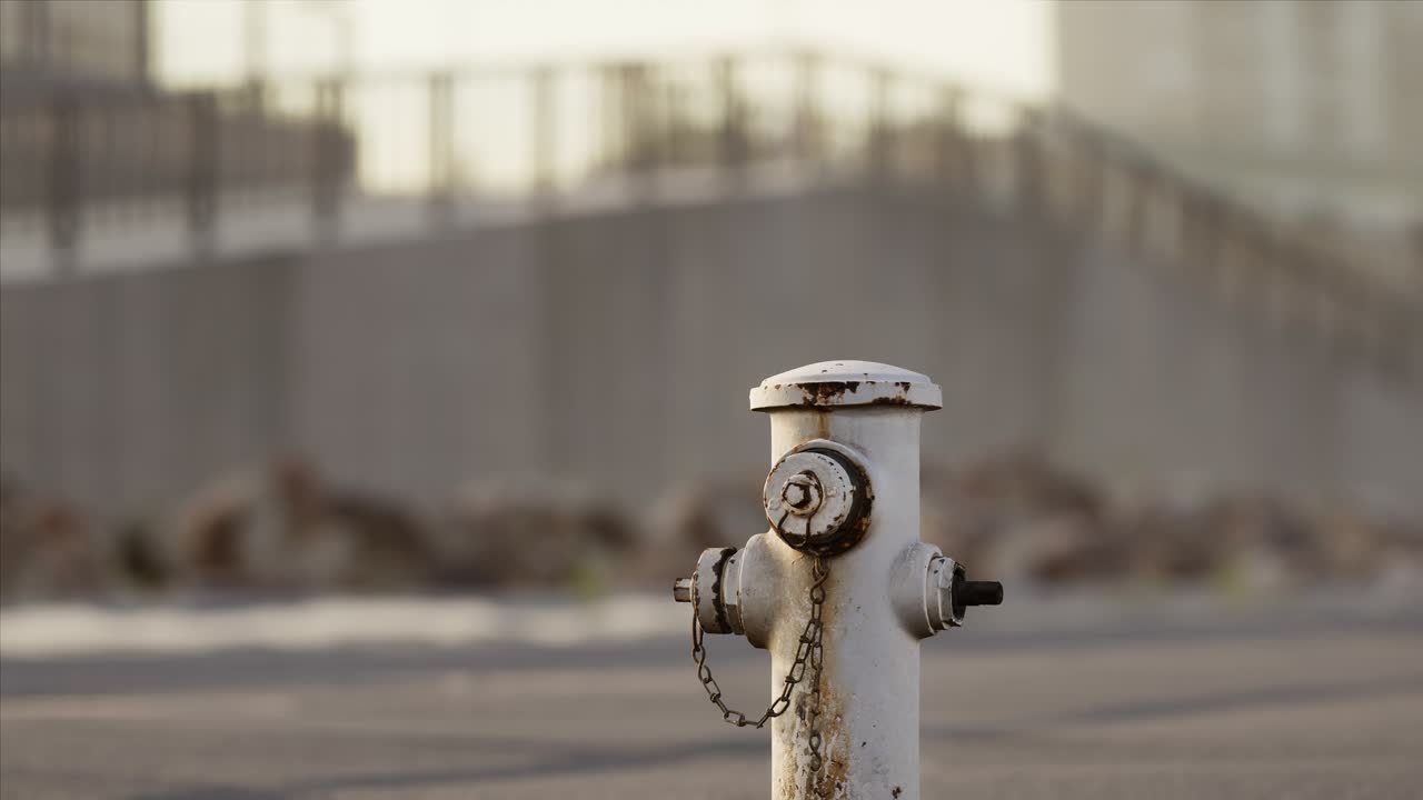 hidrante de incendio oxidado en un día soleado
