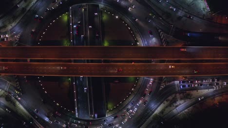 traffic on circle at night