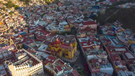 aerial hyperlapse of guanajuato city, mexico