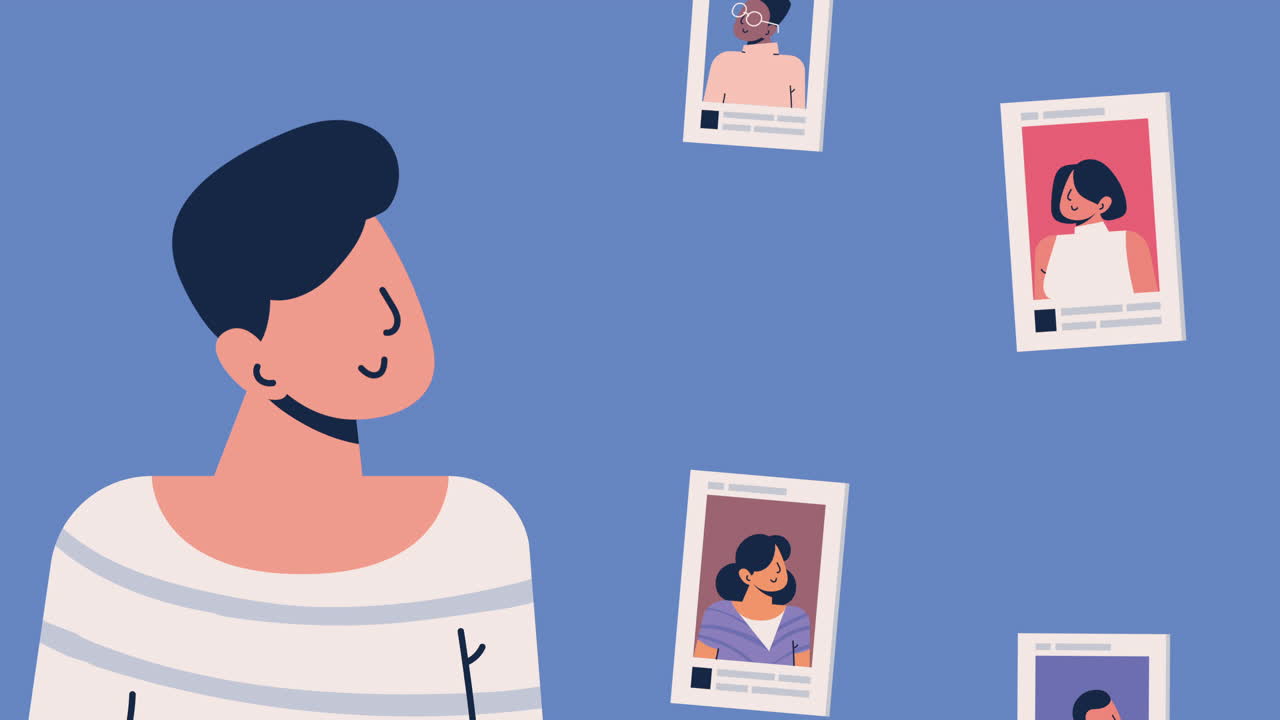 ソーシャルメディア プロフィール アニメーション