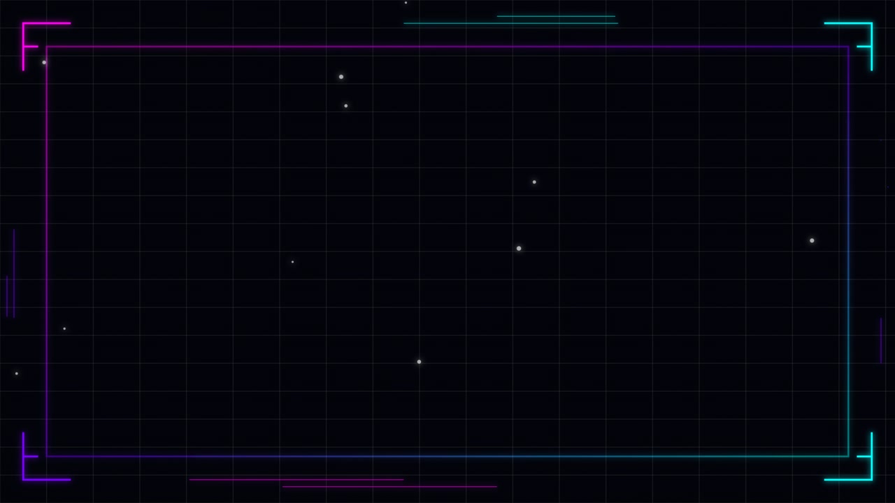 Abstract Digital Interface Frame with Floating Particles