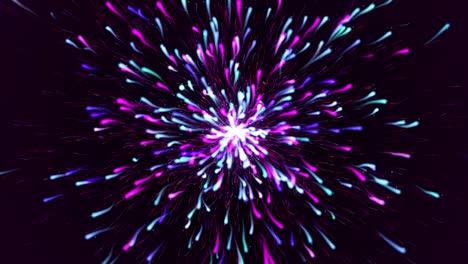 colorido flujo de explosión de partículas relajante bucle de fondo.