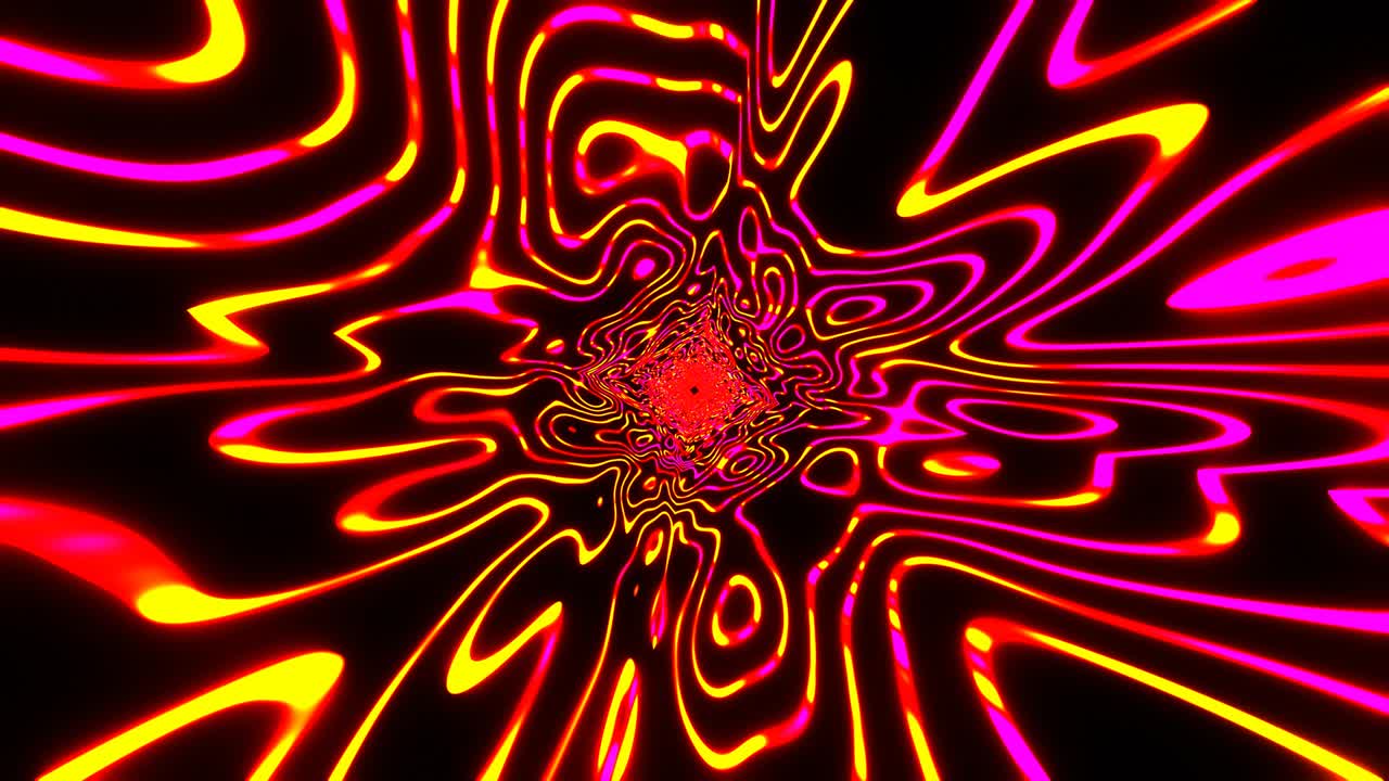 4K Animazione Astratta Elegante, Psichedelica e Visionaria, VJ Loop.