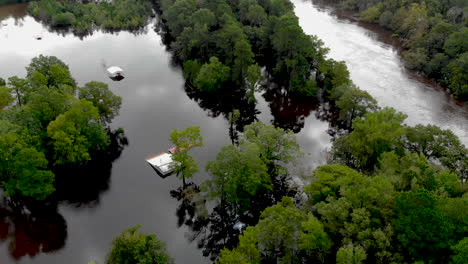 Aufnahmen-Von-Flussüberschwemmungen-Durch-Hurrikan-Florenz